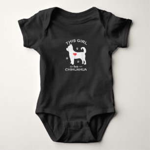 This Girl Loves Her Chihuahua Funny Puppy Dogs Luv Baby Bodysuit
