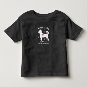 This Girl Loves Her Chihuahua Funny Puppy Dogs Luv Toddler T-Shirt
