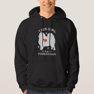 This Girl Loves Her Pomeranian Funny Puppy Dogs Lo Hoodie