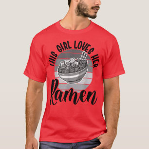 This Girl Loves Her Ramen Noodle, Retro Japanese F T-Shirt