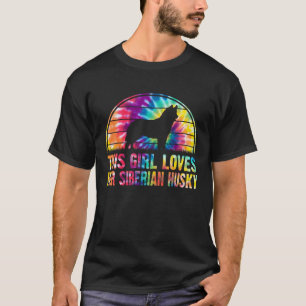 This Girl Loves Her Siberian Husky Tie Dye Dog T-Shirt