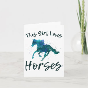 This Girl Loves Horses Equestrian Rider Horseback Card