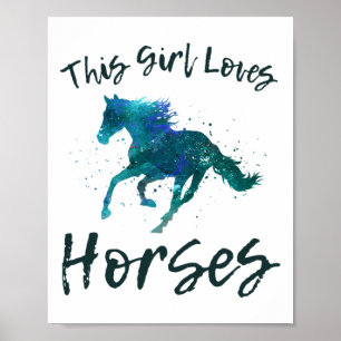 This Girl Loves Horses Equestrian Rider Horseback Poster