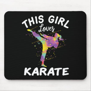 This Girl Loves Karate Mouse Pad