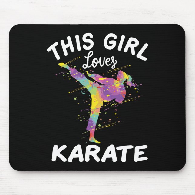 This Girl Loves Karate  Mouse Pad (Front)