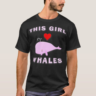 This Girl Loves Pink Whales T-Shirt