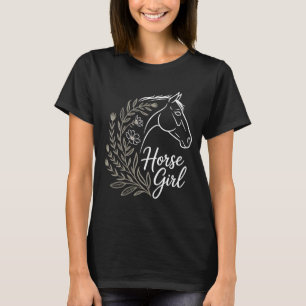This Girl Loves Rodeo Bucking Bronc Riding Heart W T-Shirt