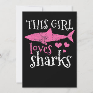 This Girl Loves Sharks - Cute Shark Gifts Holiday Card