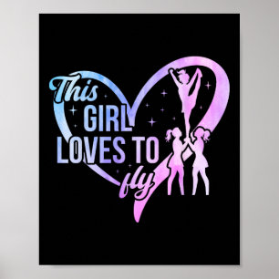 This Girl Loves To Fly Cheer Flyer Cheerleading Fl Poster