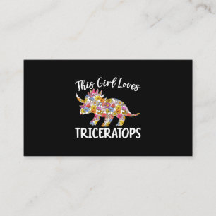 This Girl Loves Triceratops Dinosaur Prehistoric D Business Card