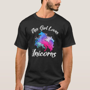 This Girl Loves Unicorns Magic Animal Legends Hors T-Shirt