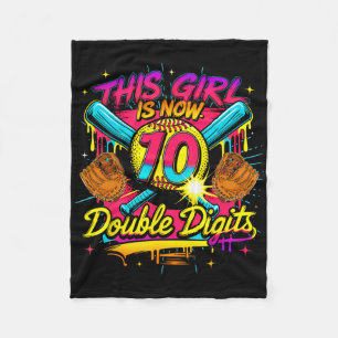 This Girl Now 10 Double Digits Softll Drip 10th Bi Fleece Blanket