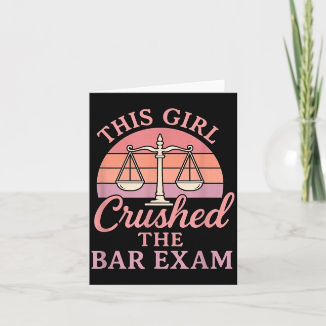 This Girl Ped Bar Exam Funny Law Student Lawyer Gi Card (Front)