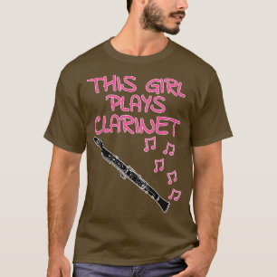 This Girl Plays Clarinet Female Clarinetist Woodwi T-Shirt