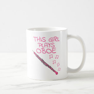 This Girl Plays Oboe, Female Oboist Musician Coffee Mug