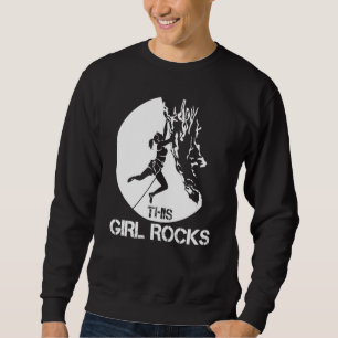 This Girl Rocks Rock Climbing Boulder Carabiner Cl Sweatshirt