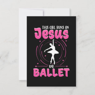 This Girl Runs On Jesus And Ballet Dancing RSVP Card