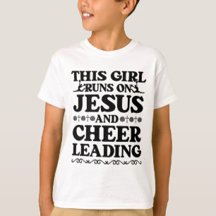 This Girl Runs On Jesus And Cheerleading _1 T-Shirt