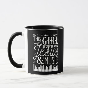 This girl runs on Jesus and country music Mug