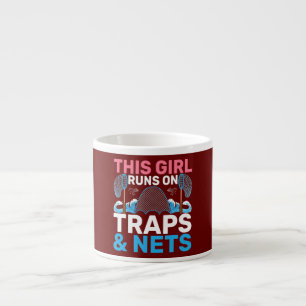 This Girl Runs on Traps Nets Marine Biology Espresso Cup