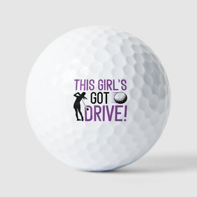 This Girl’s Got Drive Golf Balls (Front)