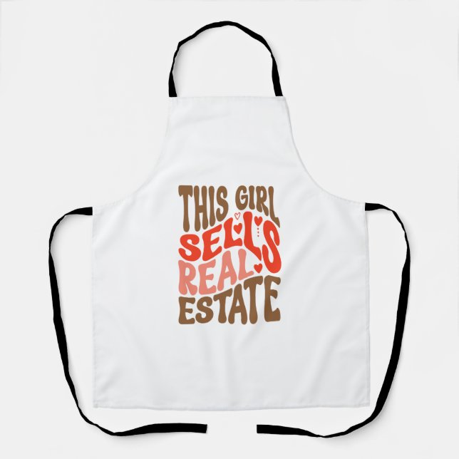 This Girl Sells Real Estate-01 Apron (Front)