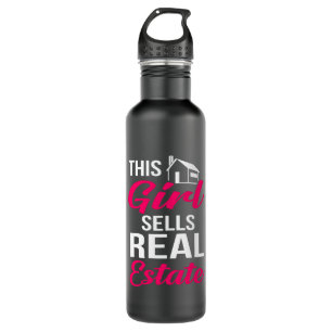 This Girl Sells Real Estate Funny Realtor Agent 710 Ml Water Bottle