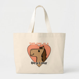 This Girls Is a Horse Lover Large Tote Bag