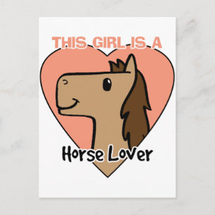 This Girls Is a Horse Lover Postcard