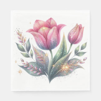 This gorgeous Tulip flower Napkin
