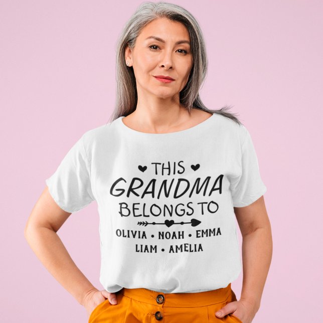 This Grandma Belongs Custom Kids Names T-Shirt (Creator Uploaded)
