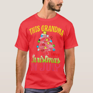 This Grandma Loves Christmas In July Flamingo T-Shirt