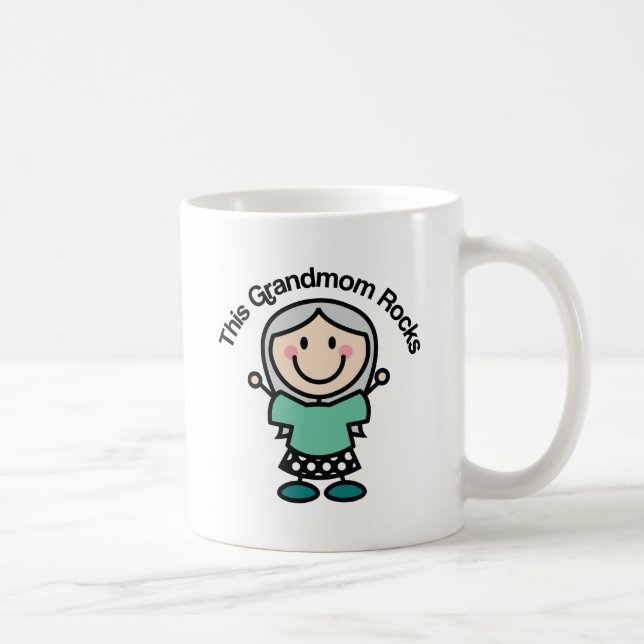 This Grandmom Rocks Gift Idea Coffee Mug (Right)