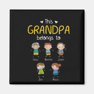 This Grandpa Belongs To Cute Family Personalised  Magnet