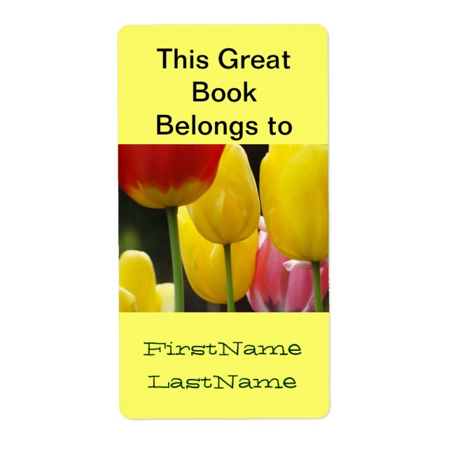This Great Book Belongs to Custom Name tulips (Front)