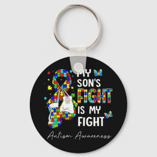 This great graphic father, mum and child fist quot key ring
