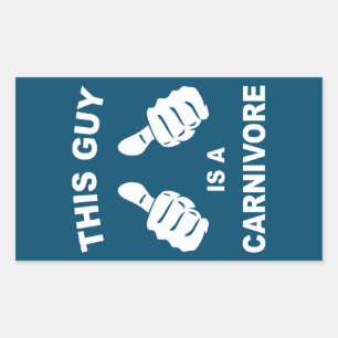 This Guy Is A Carnivore Rectangular Sticker
