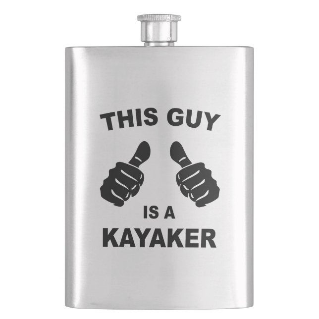 This Guy Is A Kayaker Hip Flask (Front)