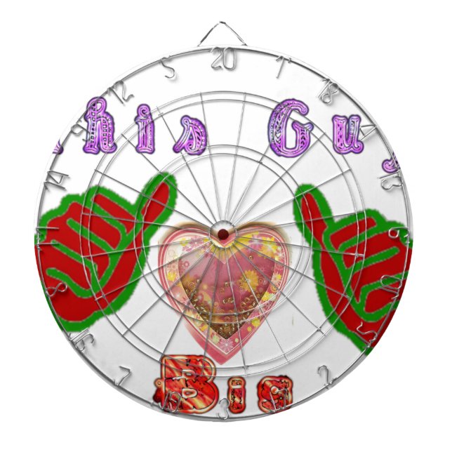 This Guy Loves Big Gift Art Print Dartboard (Front)