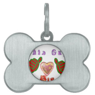This Guy Loves Big Gift Art Print Pet Name Tag