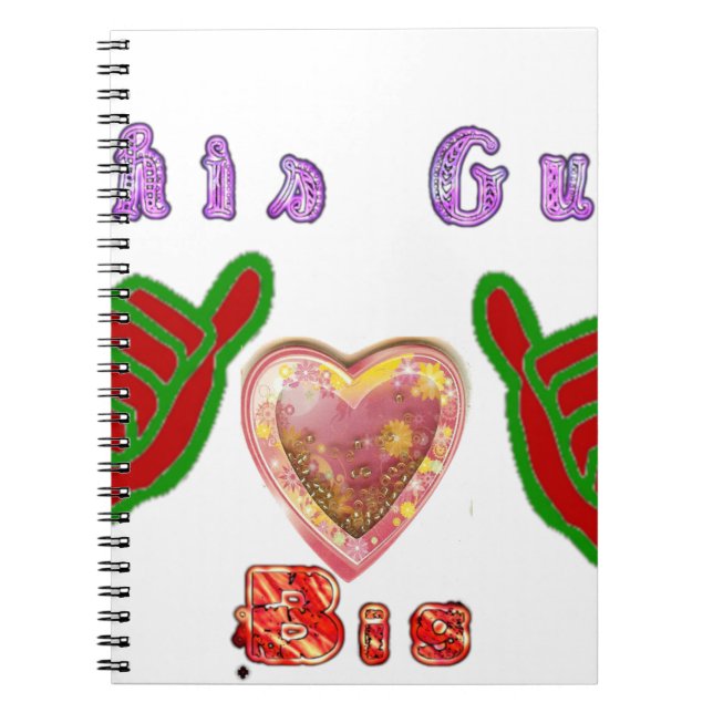 This Guy Loves Big Gift Art Print Spiral Notebook (Front)