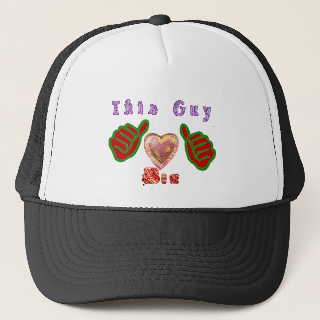 This Guy Loves Big Gift Art Print Trucker Hat (Front)