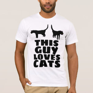 THIS GUY LOVES CATS, Men's Cat T-shirts
