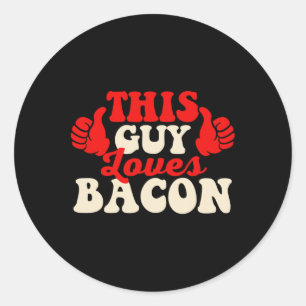 This Guy Loves Con - Con Lover Bbq Pork Grilling  Classic Round Sticker