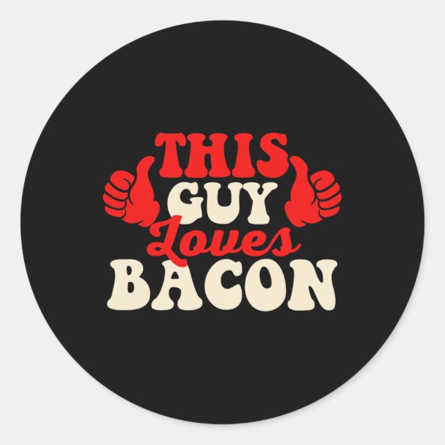 This Guy Loves Con - Con Lover Bbq Pork Grilling  Classic Round Sticker (Front)