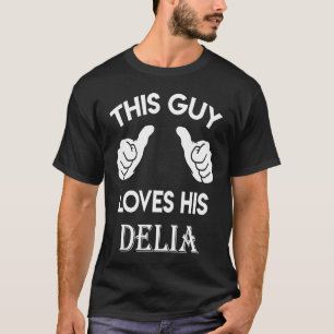This guy loves his DELIA valentine heart belongs T-Shirt