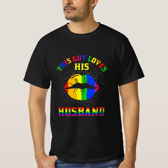 This Guy Loves His Husband T-Shirt (Front)
