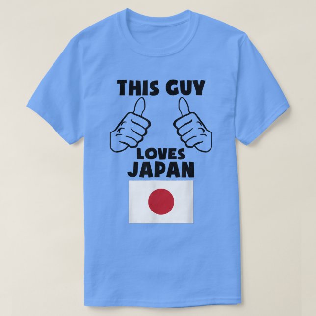This Guy Loves Japan Funny Japanese Flag  T-Shirt (Design Front)