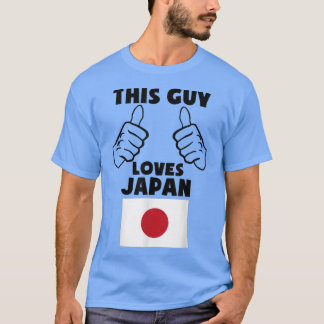 This Guy Loves Japan Funny Japanese Flag  T-Shirt