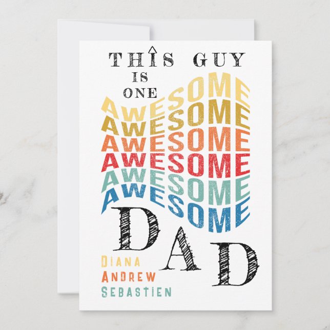 This Guy One Awesome Dad, Funny Quote Fathers Day Card (Front)